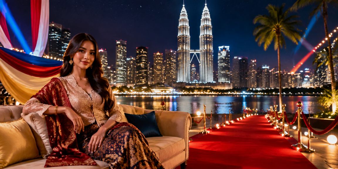 Suasana meja kasino Baccarat dalam talian di Kuala Lumpur dengan gaya Melayu